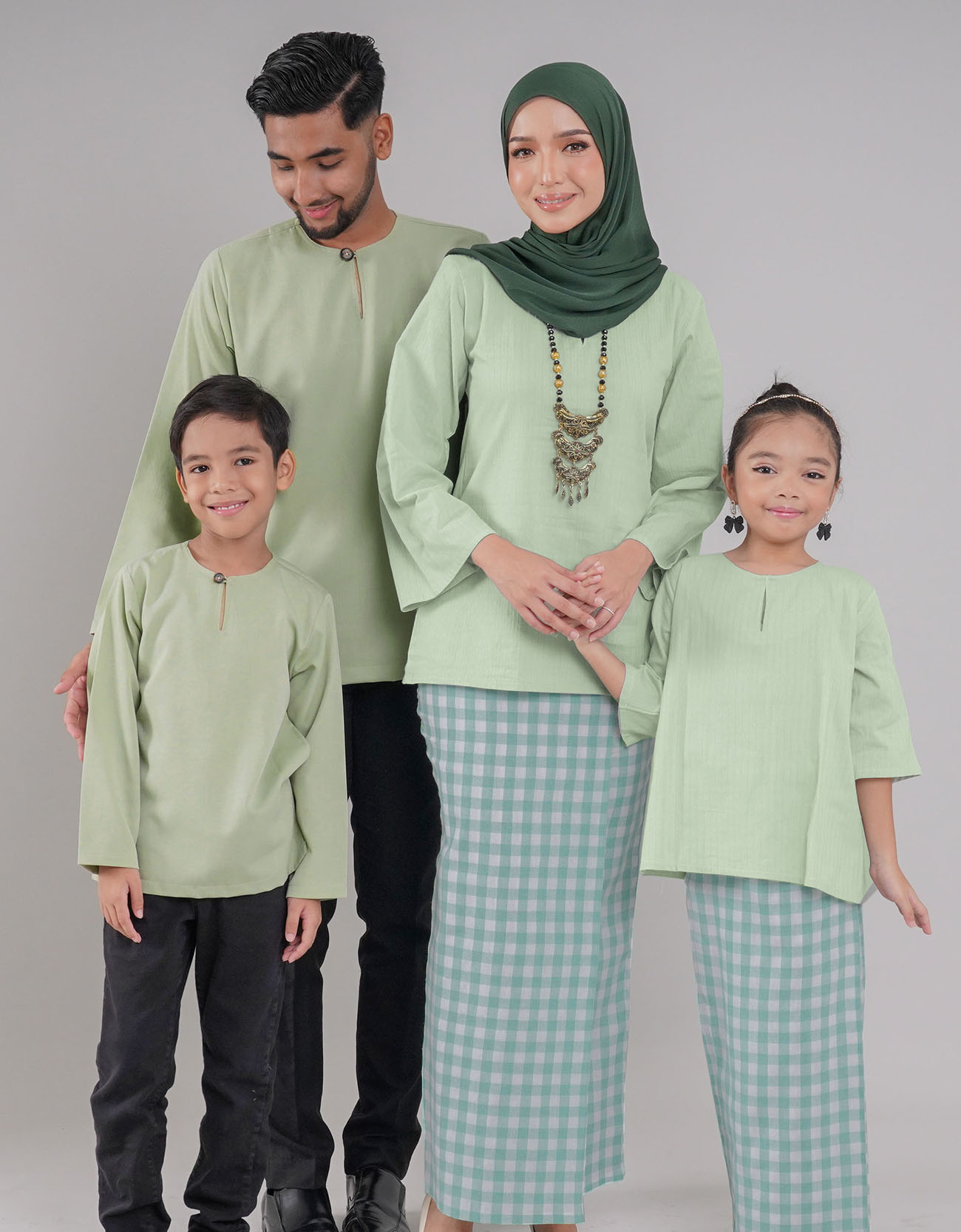 Kemboja Kurung Kedah Adult - 03 Green