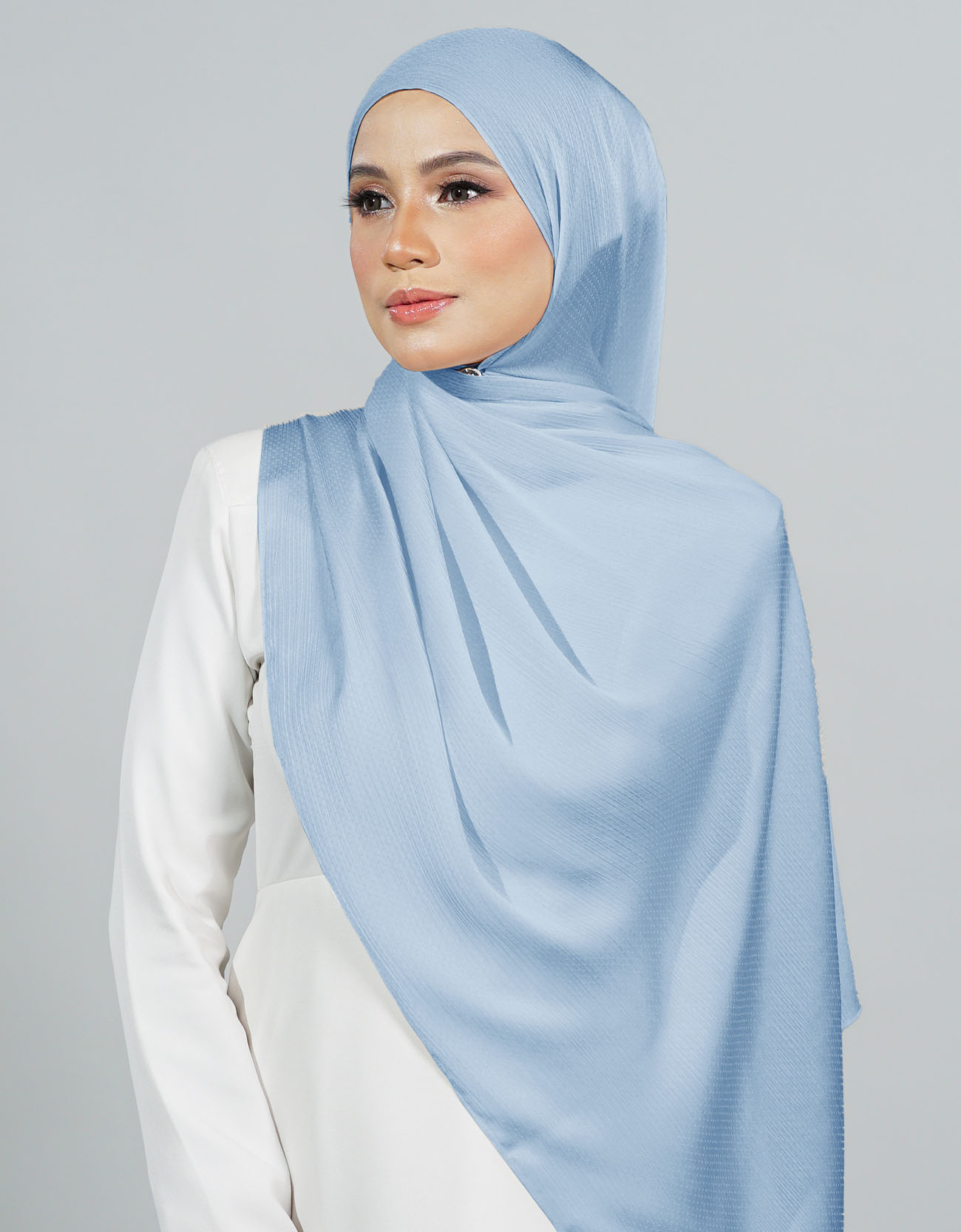 Naura Shawl Plain - 05 Baby Blue