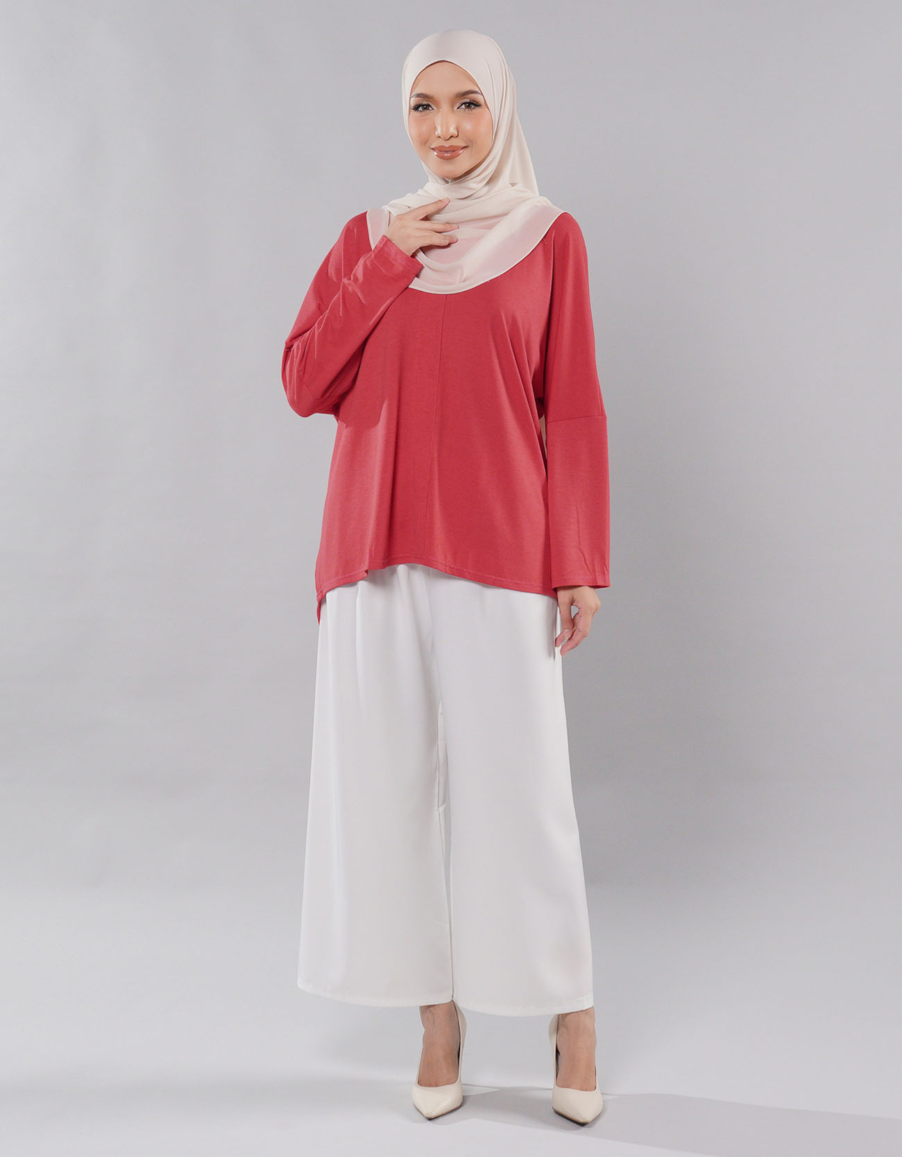 Uzma Blouse - 08 Scarlet Red