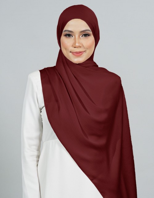 Naura Shawl Plain - 11 Maroon