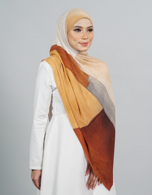 Saqira Pleated Shawl - 03 Kashmir